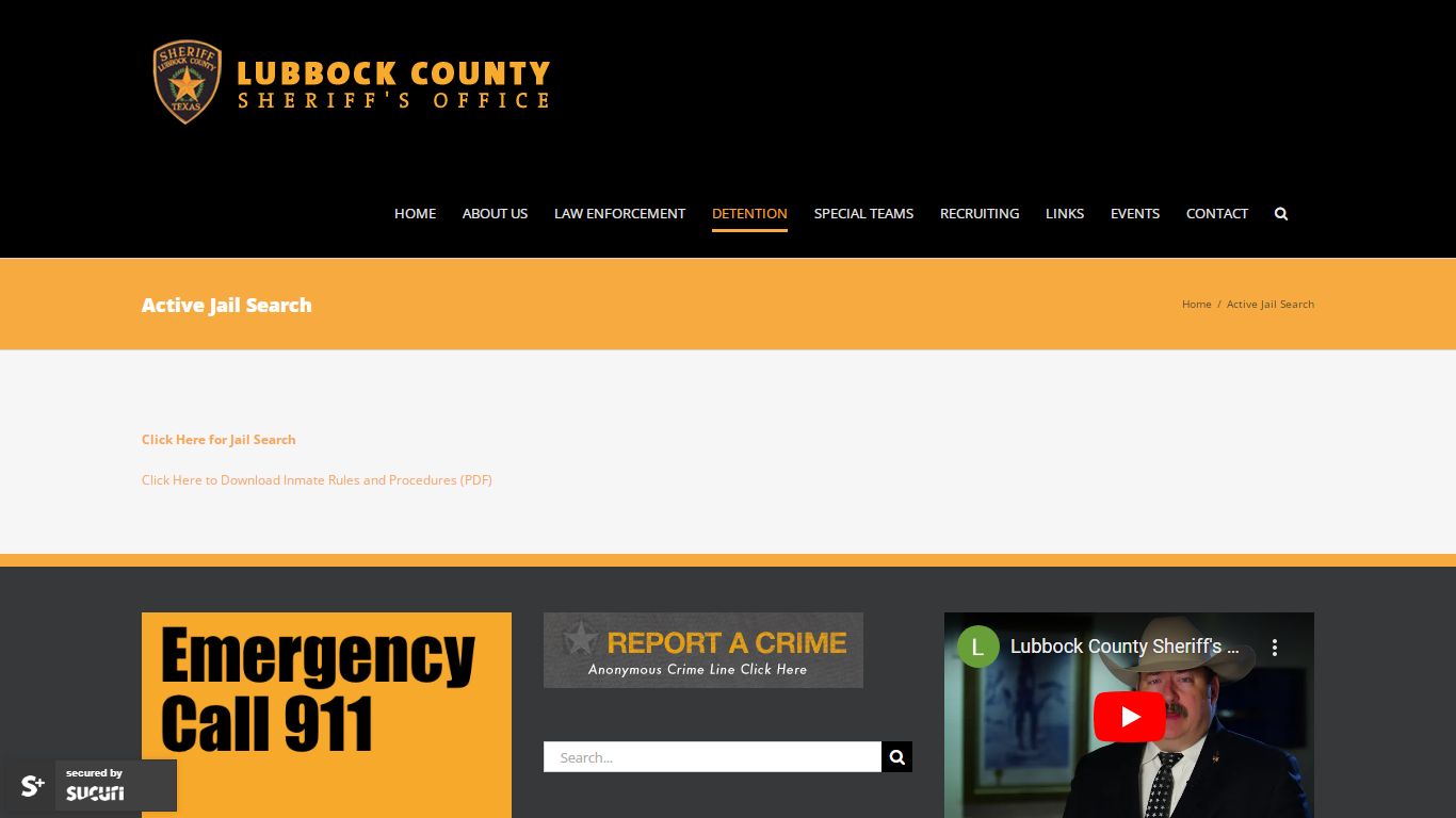 Active Jail Search – Lubbock County Sheriff's Office | Few are called ...